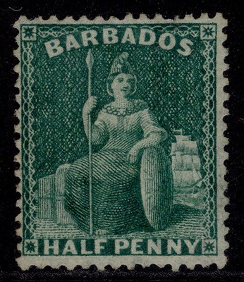 barbados-qv-sg65-d-deep-green-unused-cat-65