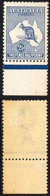 australia-sg36-2-1-2d-deep-blue-kangaroo-wmk-3rd-crown-m-m-toned