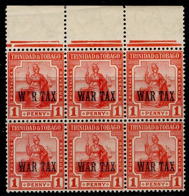 trinidad-tobago-gv-sg176b-1d-scarlet-nh-mint-cat-33-block-x6