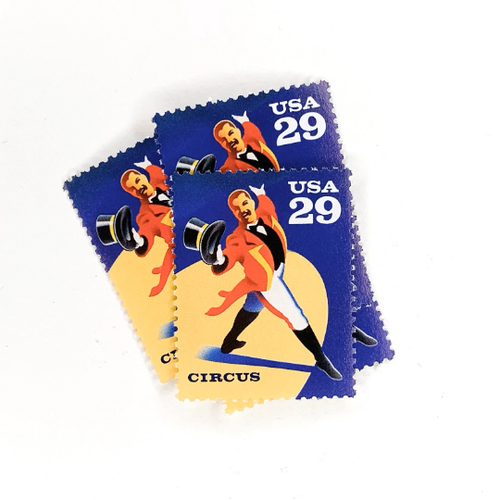 5-x-circus-ringmaster-unused-29-cent-1992-us-postage-stamps-greatest-showman