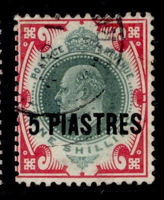 british-levant-edvii-sg21-5pi-on-1s-dull-green-carmine-fine-used-cat-20