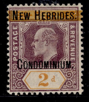 new-hebrides-edvii-sg5-2d-dull-purple-orange-m-mint-cat-100