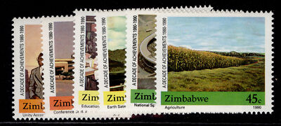 zimbabwe-qeii-sg786-791-1990-10th-anniv-of-idependence-set-nh-mint