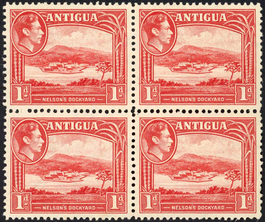 antigua-sg99-1d-scarlet-block-of-four-u-m-cat-14-pounds