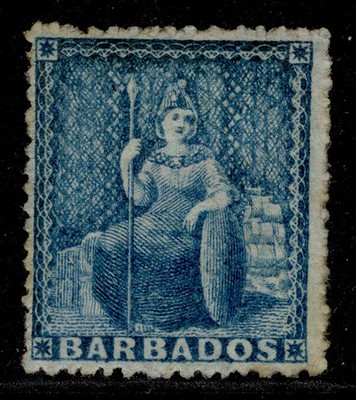 barbados-qv-sg23-1d-blue-m-mint-cat-75