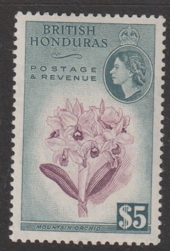british-honduras-qeii-1953-5-looks-umm-minute-speck-on-gum-sg-190-cat-48-00-free-post-free-returns