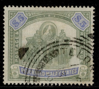 malaysia-federated-malay-qv-sg25a-5-green-pale-ultramarine-used
