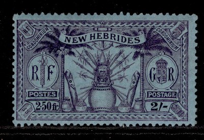 new-hebrides-gvi-sg50-2s-2-50fr-purple-blue-m-mint-cat-11