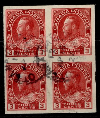 canada-gv-sg261-3c-carmine-fine-used-cat-110-block-x4