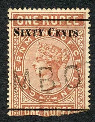 ceylon-telegraph-sgt73-60c-on-1r-red-brown-type-68