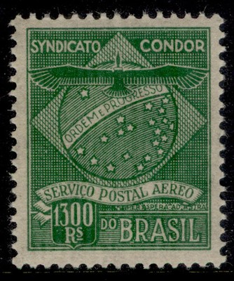 brazil-condor-1927-1300r-green-scott-1cl4-nh-mint-cat-8-25