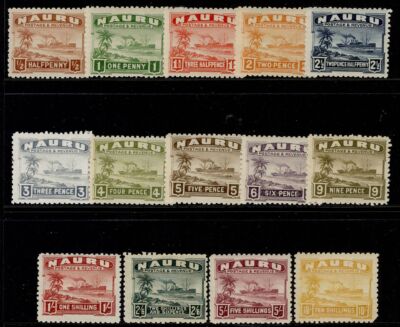 nauru-gv-sg26b-39b-1937-38-shiny-surface-paper-set-lh-mint-cat-225