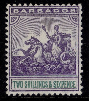 barbados-edvii-sg144-2s-6d-violet-green-m-mint-cat-65