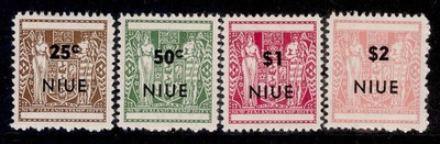new-zealand-niue-qeii-sg135a-138a-1967-complete-set-rough-perf-11-nh-mint