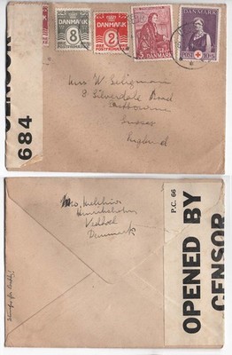 denmark-ww2-censored-cover-to-eastbourne-multiple-franking-incl-red-cross