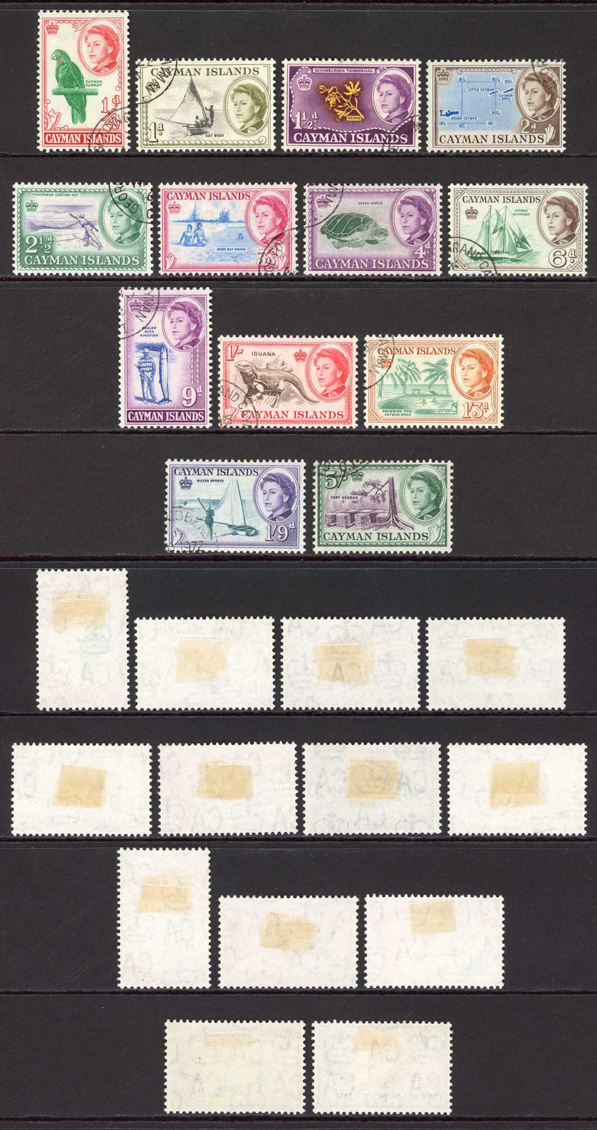 cayman-islands-sg165-77-qeii-part-set-of-13-used