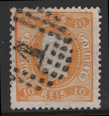 portugal-1867-curved-value-ribbon-10r-orange-yellow-sg55-fine-used-cat-170