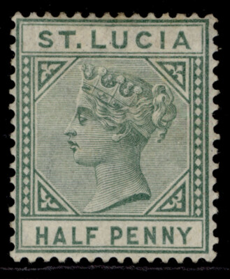 st-lucia-qv-sg43-d-dull-green-m-mint