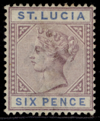 st-lucia-qv-sg49-6d-dull-mauve-blue-m-mint-cat-45-die-ii