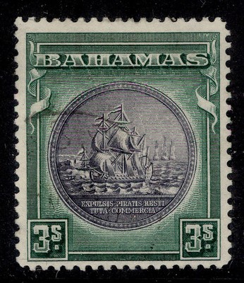 bahamas-gvi-sg132a-3s-brownish-black-green-fine-used