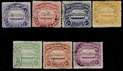 british-solomon-islands-edvii-sg1-7-1907-complete-set-fine-used-cat-375