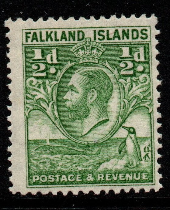 falkland-islands-sg116a-1936-d-green-line-perf-mtd-mint