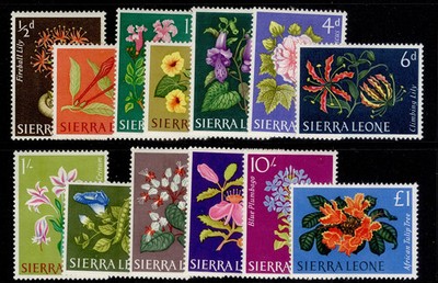 sierra-leone-qeii-sg242-254-1963-flowers-set-m-mint-cat-18