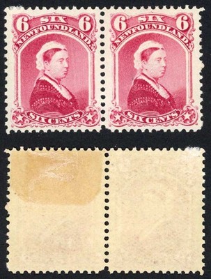 newfoundland-sg14-6d-rose-mint-pair-1-x-u-m-other-hinge-remainders-cat-50-pounds