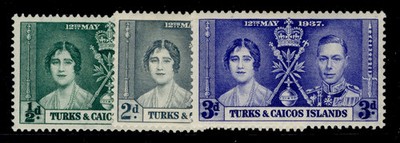 turks-caicos-gvi-sg191-193-1937-coronation-set-lh-mint