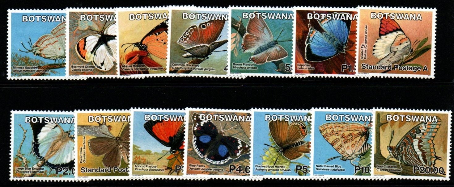 botswana-sg1084-97-2007-butterflies-mnh