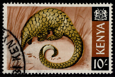 kenya-qeii-sg34-10s-yellow-ochre-black-red-brown-fine-used