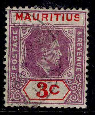 mauritius-gvi-sg253a-3c-reddish-purple-scarlet-fine-used-sliced-s-variety