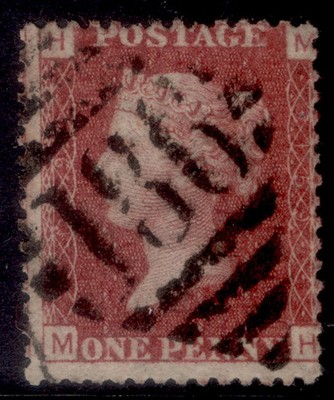 gb-qv-sg43-1d-rose-red-plate-159-fine-used-ireland-mh