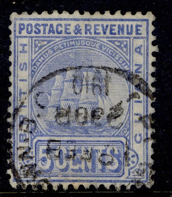 british-guiana-edvii-sg255-5c-ultramarine-fine-used