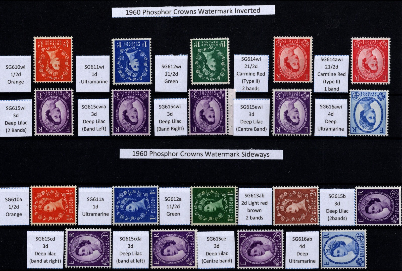 wilding-specialist-1960-67-phosphor-issue-sideways-inverted-mnh-sets