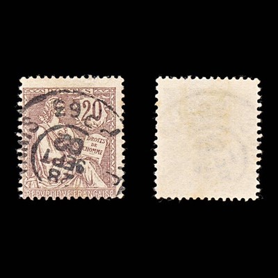 9350-france-sg311-2x-20c-brown-lilac-1902-sc-135-mi104-used-c18