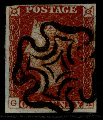 gb-qv-sg8-1d-red-brown-black-mx-plate-14-used-cat-150-gk