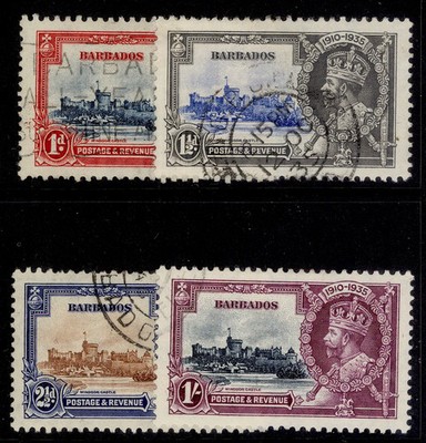 barbados-gv-sg241-244-1935-silver-jubilee-set-fine-used-cat-45