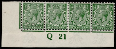 gb-gv-sg351-d-green-nh-mint-control-q21-corner-strip-of-4