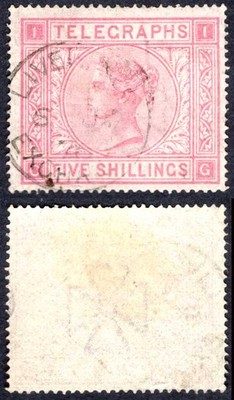 telegraph-sgt13-5-rose-plate-1-cds-used-cat-200-pound