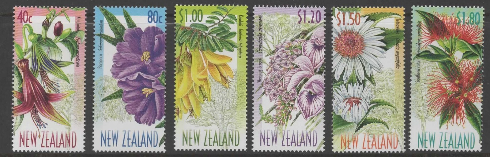 new-zealand-sg2222-7-1999-flowering-trees-of-new-zealand-mnh