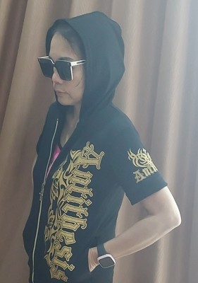 woman-s-sirmione-black-gold-patterned-zipped-hoodie-pre-loved
