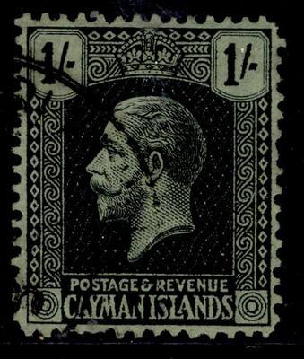 cayman-islands-gv-sg79-1s-black-green-fine-used-cat-38