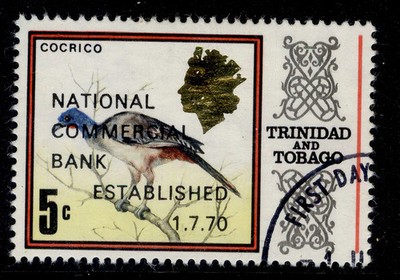 trinidad-tobago-qeii-sg382-1970-5c-commercial-bank-fine-used