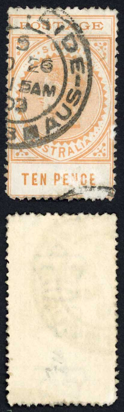 south-australia-sg274-10d-dull-yellow-thin-postage-fine-used