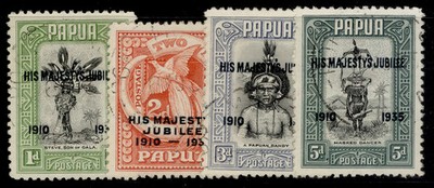 aus-papua-british-new-guinea-gv-sg150-153-1935-sj-set-fine-used-cat-20