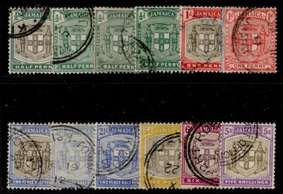 jamaica-edvii-sg37-45-1905-11-arms-defins-shades-fine-used-cat-160