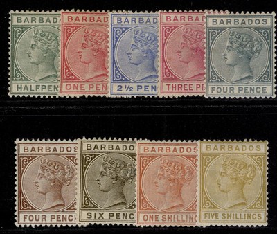 barbados-qv-sg89-103-1882-86-complete-set-m-mint-cat-750