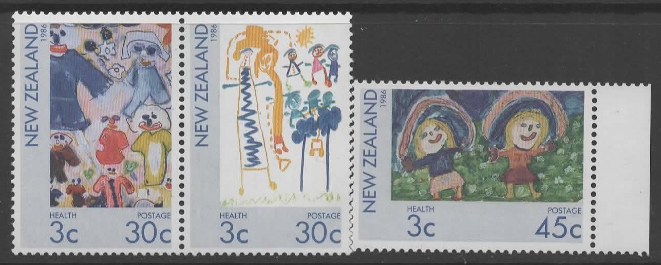 new-zealand-sg1400-2-1986-health-stamps-children-s-paintings-mnh