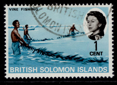 british-solomon-islands-qeii-sg166a-1c-glazed-fine-used